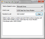 AddTapi.NET Sample - Outgoing Calls